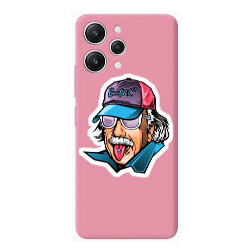 Xiaomi Redmi 12 Einstein Pink Colored Silicone TPU Θήκη