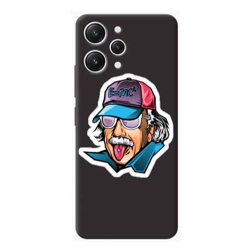Xiaomi Redmi 12 Einstein Black Colored Silicone TPU Θήκη