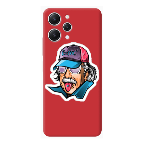 Xiaomi Redmi 12 Einstein Red Colored Silicone TPU Θήκη
