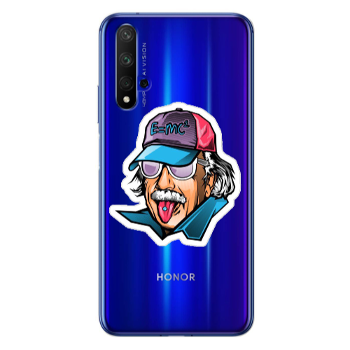 Huawei Nova 5 T Einstein Transparent Silicone TPU Θήκη