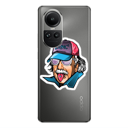 Oppo Reno10 5G Einstein Transparent Silicone TPU Θήκη