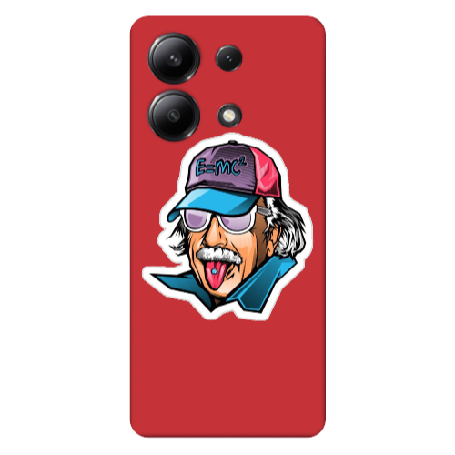 Xiaomi Redmi Note 13 4G Einstein Red Colored Silicone TPU Θήκη