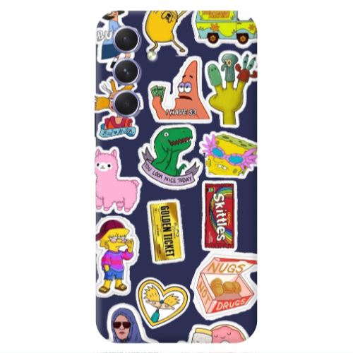 Samsung A56 best cartoons Dark blue Colored Silicone TPU Θήκη