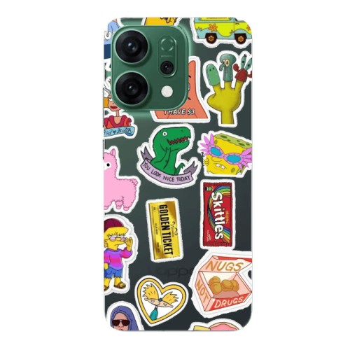 Oppo RENO 14 best cartoons Transparent Silicone TPU Θήκη