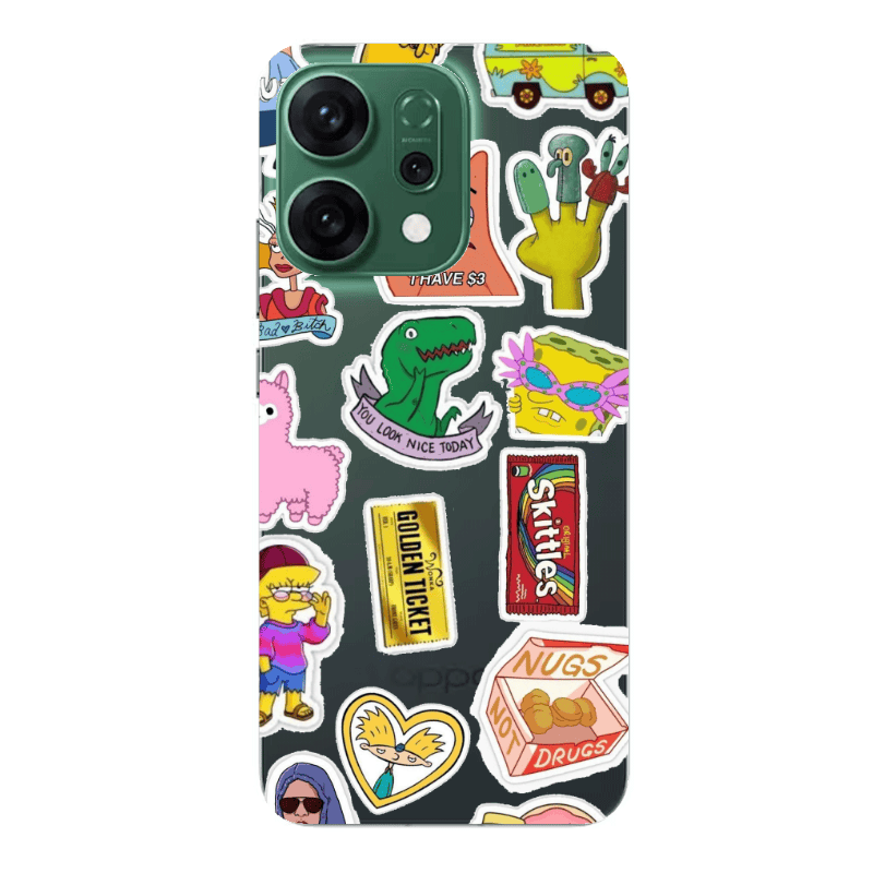 Oppo RENO 14 best cartoons Transparent Silicone TPU Θήκη