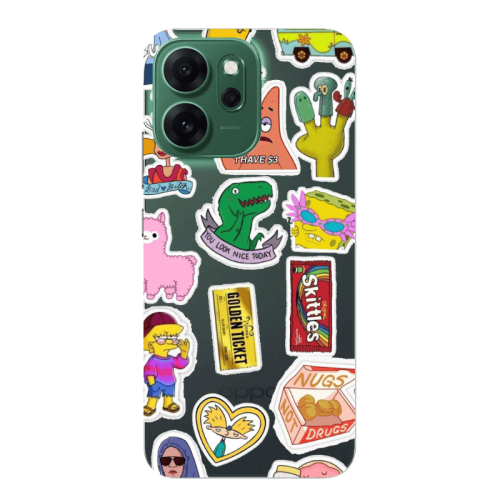 Oppo 14 F best cartoons Transparent Silicone TPU Θήκη