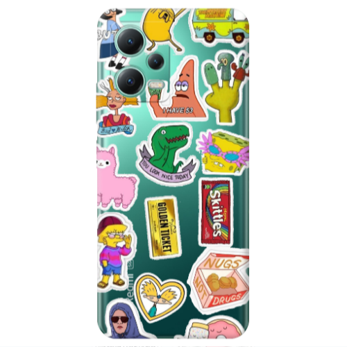 Xiaomi Redmi Note 12 Pro 5G best cartoons Transparent Silicone TPU Θήκη