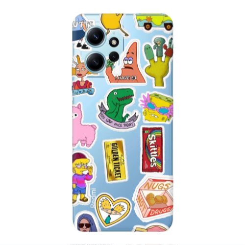 Xiaomi Redmi Note 12 4G best cartoons Transparent Silicone TPU Θήκη