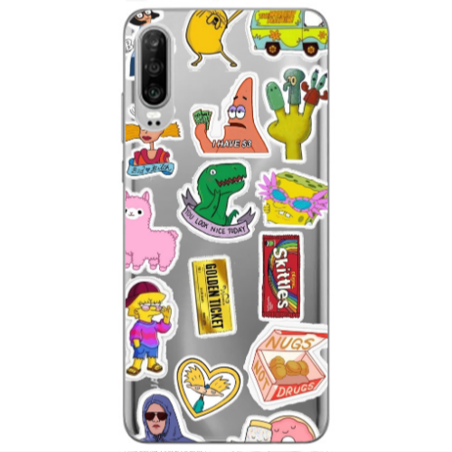 Huawei P30 best cartoons Transparent Silicone TPU Θήκη