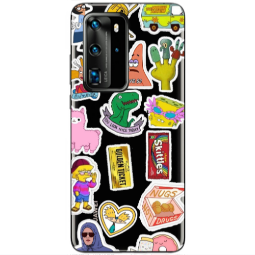 Huawei P40 Pro best cartoons Transparent Silicone TPU Θήκη
