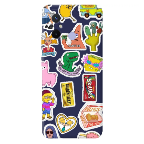 Xiaomi Redmi 12C best cartoons Dark blue Colored Silicone TPU Θήκη