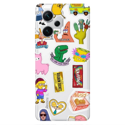 Xiaomi Redmi Note 12 5G best cartoons Transparent Silicone TPU Θήκη