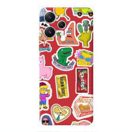 Xiaomi Redmi 12 best cartoons Red Colored Silicone TPU Θήκη