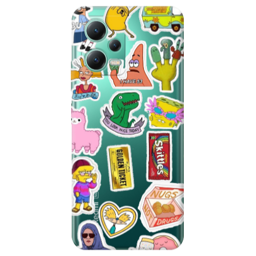 Xiaomi Redmi Note 12 Pro Plus 5G best cartoons Transparent Silicone TPU Θήκη