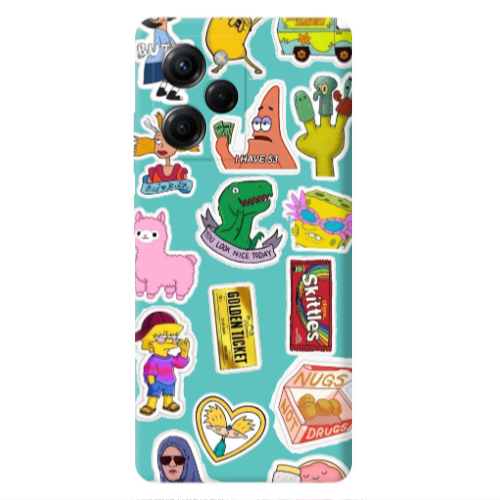Xiaomi Poco X5 Pro best cartoons Turquoise Colored Silicone TPU Θήκη