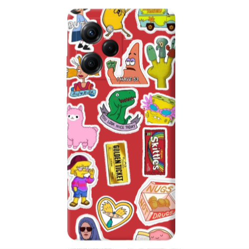 Xiaomi Poco X5 Pro best cartoons Red Colored Silicone TPU Θήκη