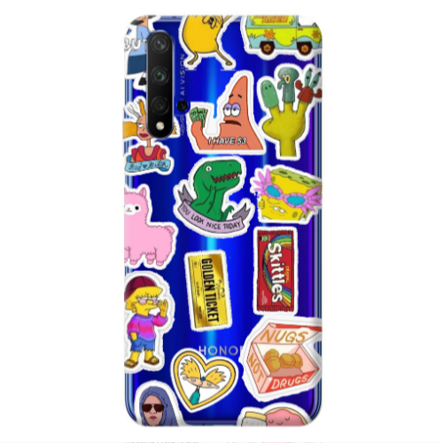 Huawei Nova 5 T best cartoons Transparent Silicone TPU Θήκη