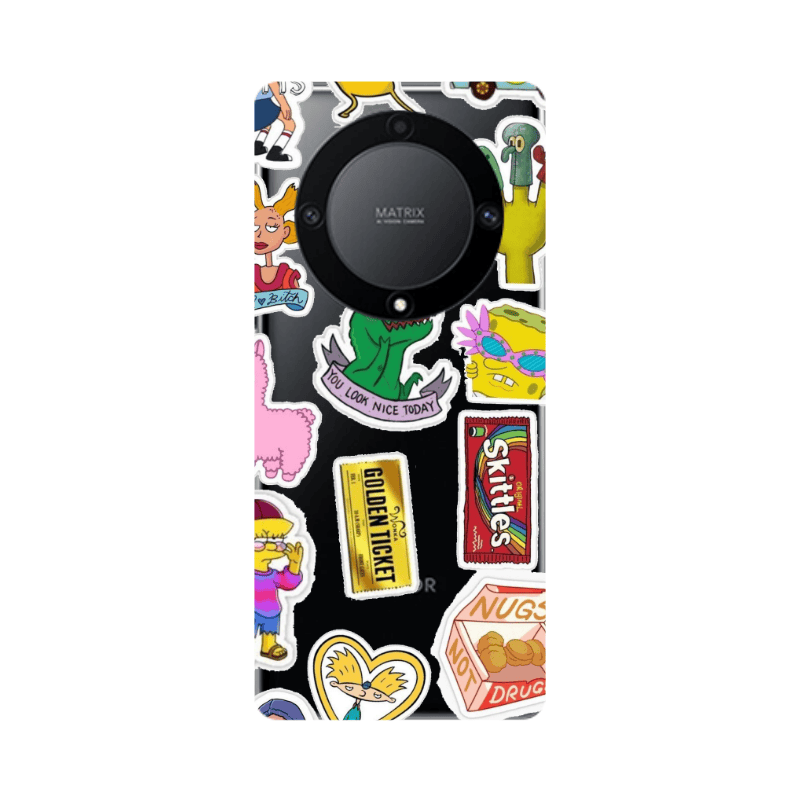 Honor Magic5 Lite 5G best cartoons Transparent Silicone TPU Θήκη