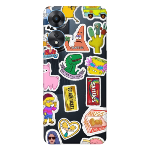 Oppo A 98 best cartoons Transparent Silicone TPU Θήκη