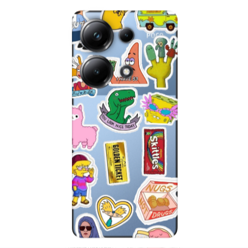 Xiaomi Poco M6 Pro 4G best cartoons Transparent Silicone TPU Θήκη