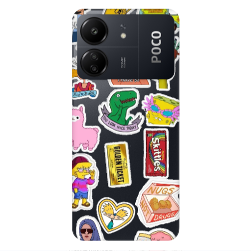 Xiaomi Poco C65 best cartoons Transparent Silicone TPU Θήκη