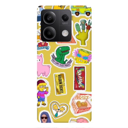 Xiaomi Redmi Note 13Pro 5G best cartoons Yellow Colored Silicone TPU Θήκη