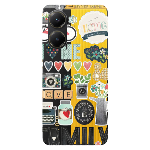 Xiaomi Poco X7 Pro Family love home Transparent Silicone TPU Θήκη