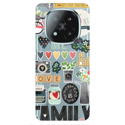 Xiaomi Redmi Note 14 Pro + 5g Family love home Transparent Silicone TPU Θήκη