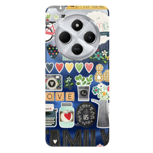 Xiaomi Redmi 14c Family love home Transparent Silicone TPU Θήκη