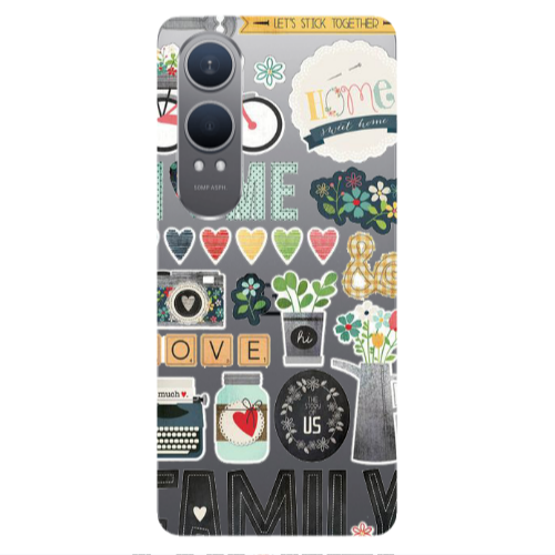 Oneplus Nord Ce 4 lite Family love home Transparent Silicone TPU Θήκη