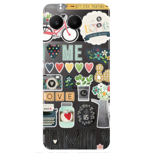 Oneplus Nord 4 Family love home Transparent Silicone TPU Θήκη
