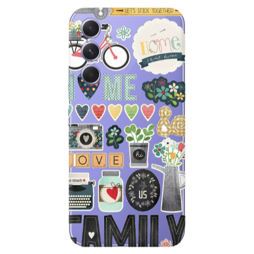 Samsung A56 Family love home Transparent Silicone TPU Θήκη