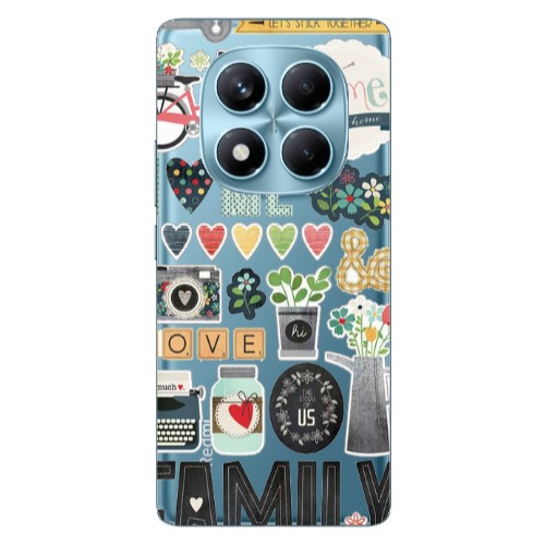 Xiaomi Redmi Note 14 Pro Family love home Transparent Silicone TPU Θήκη