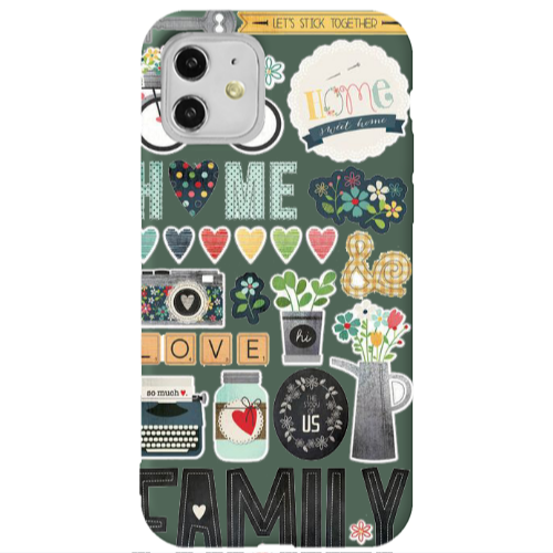 Apple iPhone 11  Family love home Dark Green Colored Silicone TPU Θήκη