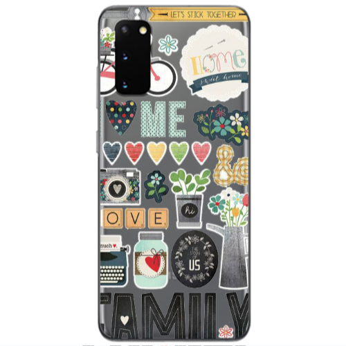 Samsung S20 Family love home Transparent Silicone TPU Θήκη