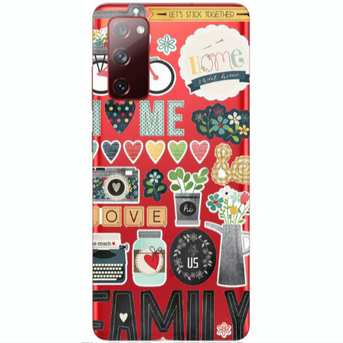 Samsung S20 FE Family love home Transparent Silicone TPU Θήκη