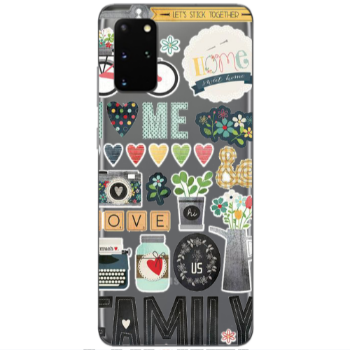 Samsung S20 Plus Family love home Transparent Silicone TPU Θήκη
