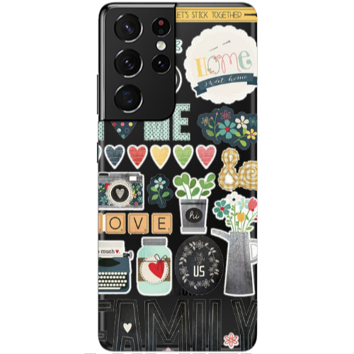 Samsung S21 Ultra Family love home Transparent Silicone TPU Θήκη