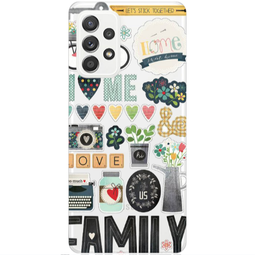 Samsung A53 Family love home Transparent Silicone TPU Θήκη