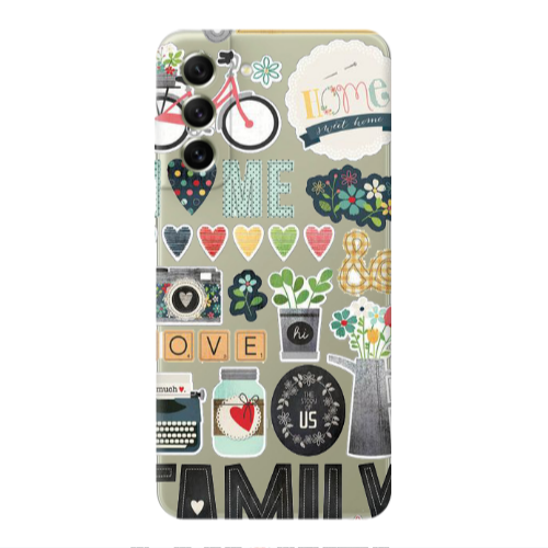 Samsung S22 Family love home Transparent Silicone TPU Θήκη