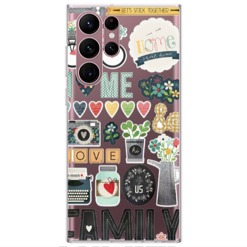 Samsung S22 Ultra Family love home Transparent Silicone TPU Θήκη