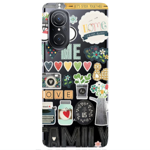 Huawei Nova 9 SE Family love home Transparent Silicone TPU Θήκη