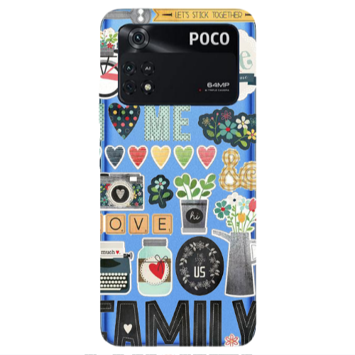 Xiaomi Poco M4 Pro 4G Family love home Transparent Silicone TPU Θήκη