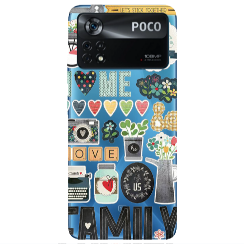 Xiaomi Poco X4 Pro Family love home Transparent Silicone TPU Θήκη