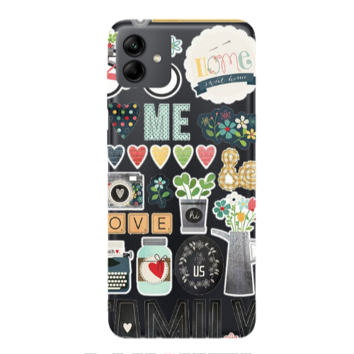 Samsung A04 Family love home Transparent Silicone TPU Θήκη