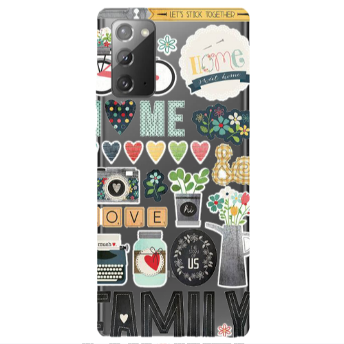 Samsung Note 20 Family love home Transparent Silicone TPU Θήκη