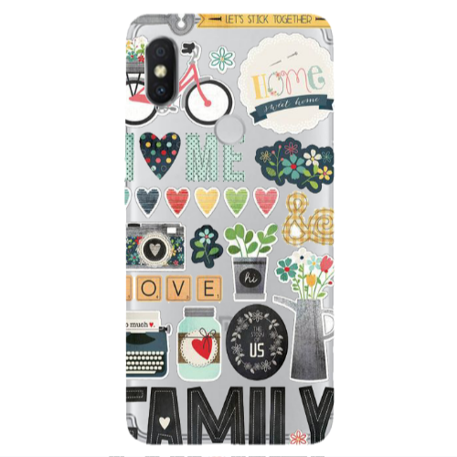 Xiaomi Redmi S2 Family love home Transparent Silicone TPU Θήκη