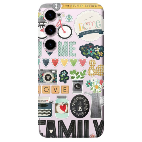 Samsung S23 Family love home Transparent Silicone TPU Θήκη