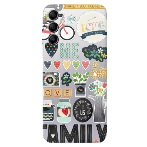 Samsung A24 Family love home Transparent Silicone TPU Θήκη
