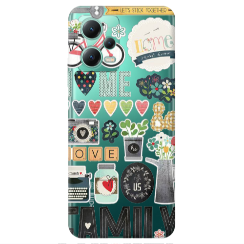 Xiaomi Redmi Note 12 Pro 5G Family love home Transparent Silicone TPU Θήκη
